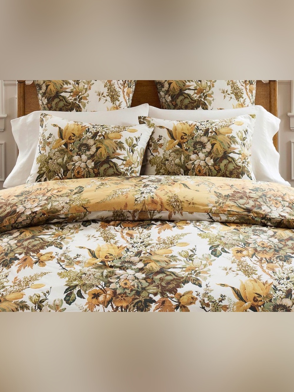 NWT Pottery Barn Linden Floral Reversible Duvet Cover